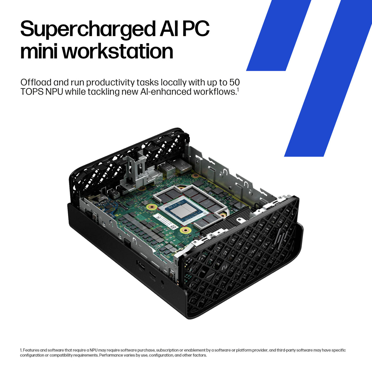 HP Z2 G1a Copilot+ PC AMD Ryzen AI Max PRO 385 32 GB LPDDR5x-SDRAM 1 TB SSD Windows 11 Pro Mini PC Workstation AI Workstation, AI PC Black