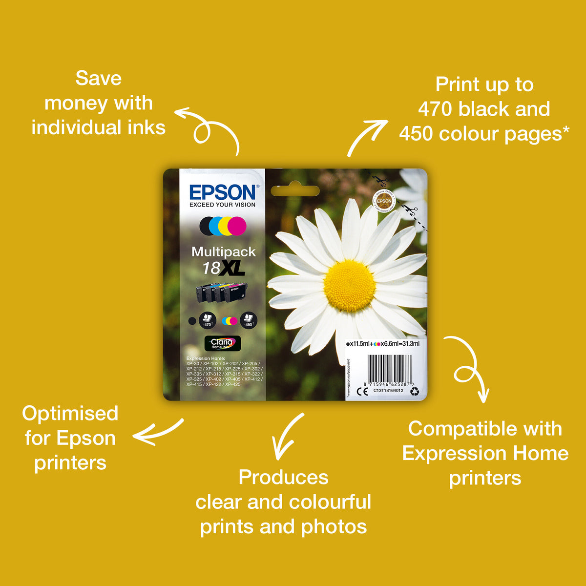 Epson Daisy 18 Claria Home Multipack 4-colours EasyMail Ink