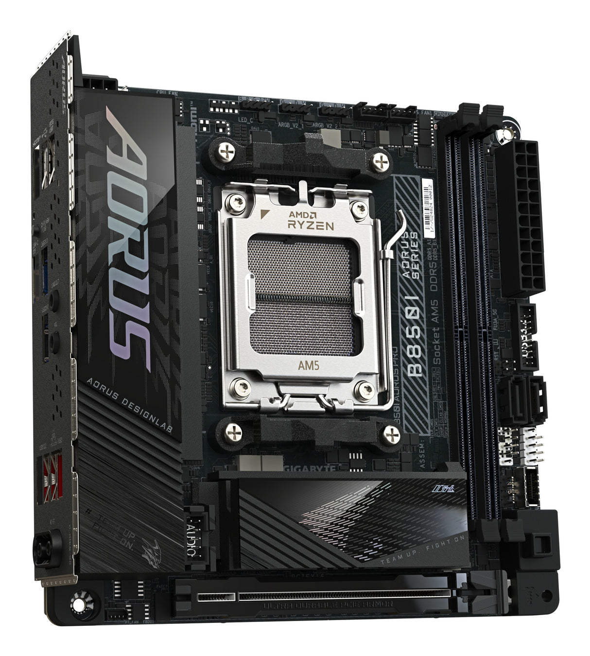GIGABYTE B850I AORUS PRO Motherboard - AMD Ryzen 9000 Series CPUs, 8+2+1 Phases Digital VRM, up to 8400MHz DDR5 (OC), 1xPCIe 5.0 + 1xPCIe 4.0 M.2, 2.5LAN, WIFI 7, USB 3.2 Gen 2