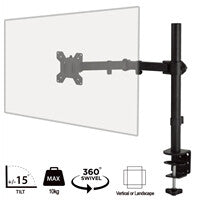 piXL SINGLE ARM monitor mount / stand 68.6 cm (27") Desk Black