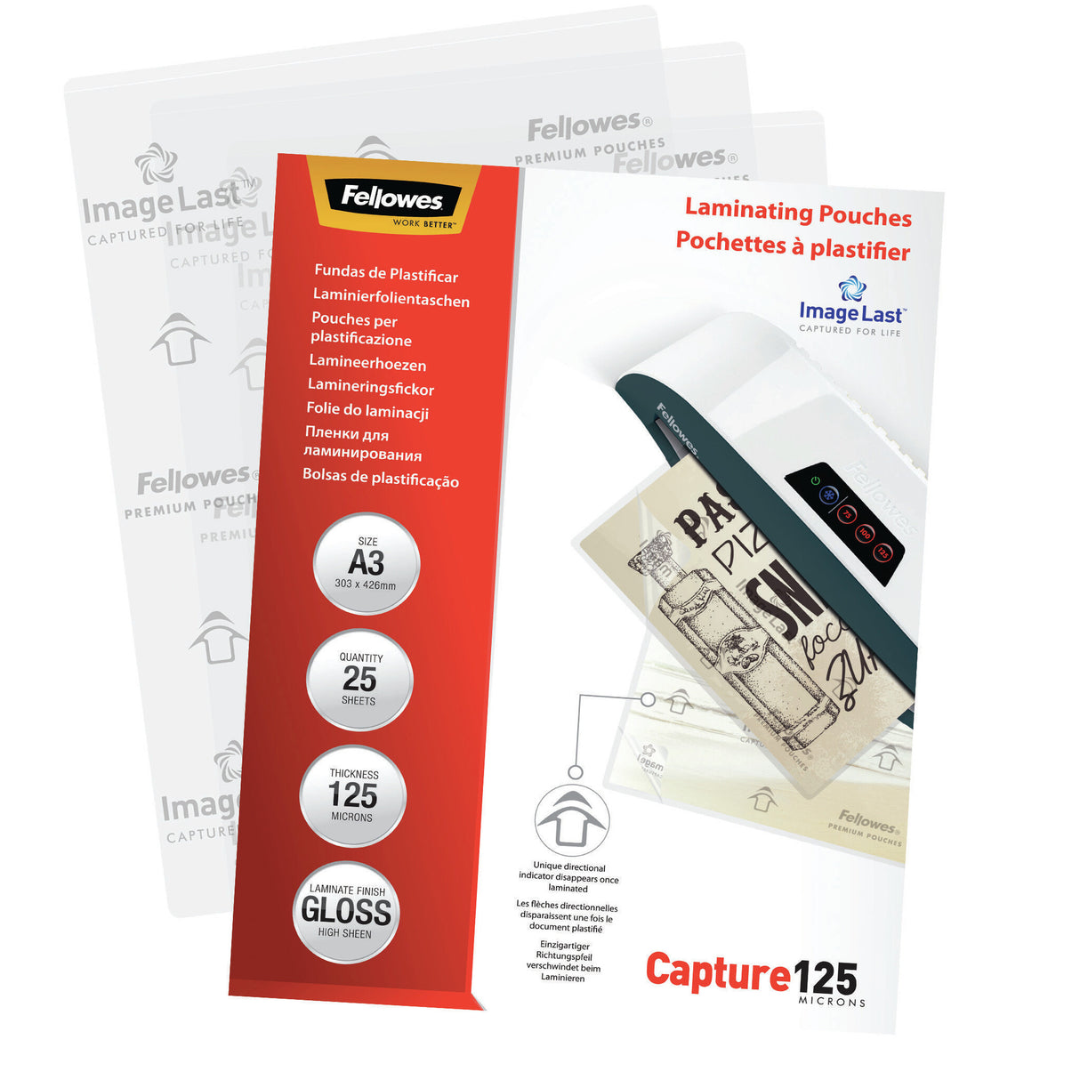 Fellowes ImageLast A3 125 Micron Laminating Pouch - 25 pack