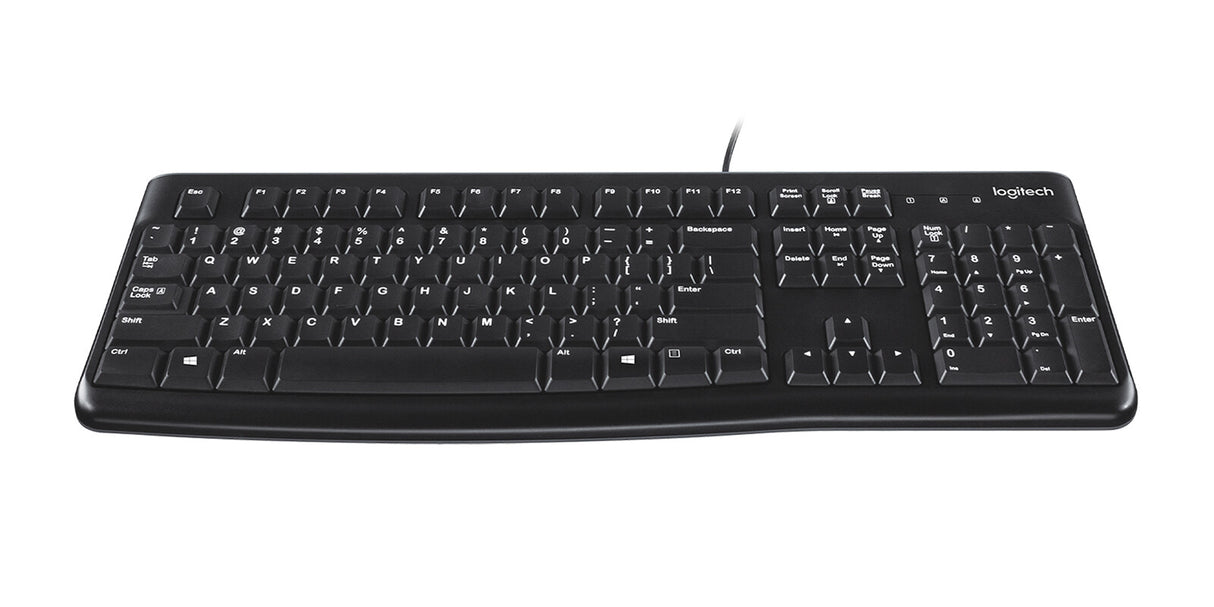 Clavier filaire Logitech K120, USB, profil bas, touches silencieuses, OEM