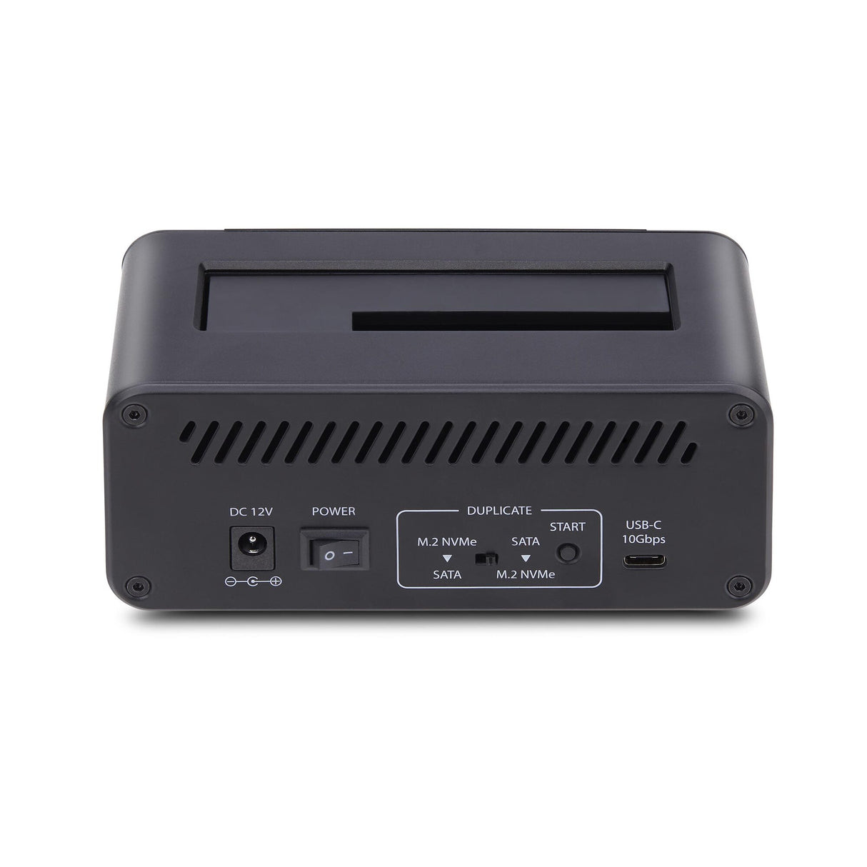 StarTech.com M.2 NVMe to 2.5/3.5" SATA Drive Duplicator, Dual Bay Standalone SSD Cloner/Drive Dock, Bidirectional NVMe to SATA / SATA to NVMe, Up to 27GBpm, TAA