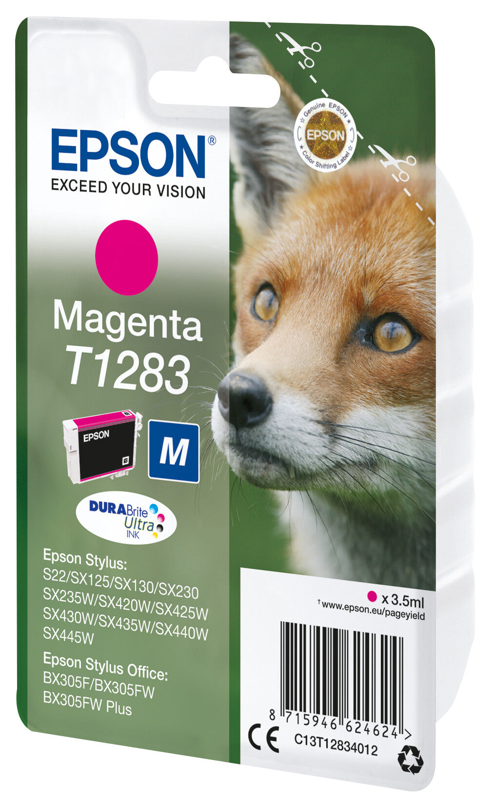 Epson Fox T1283 DURABrite Ultra Single Magenta Ink