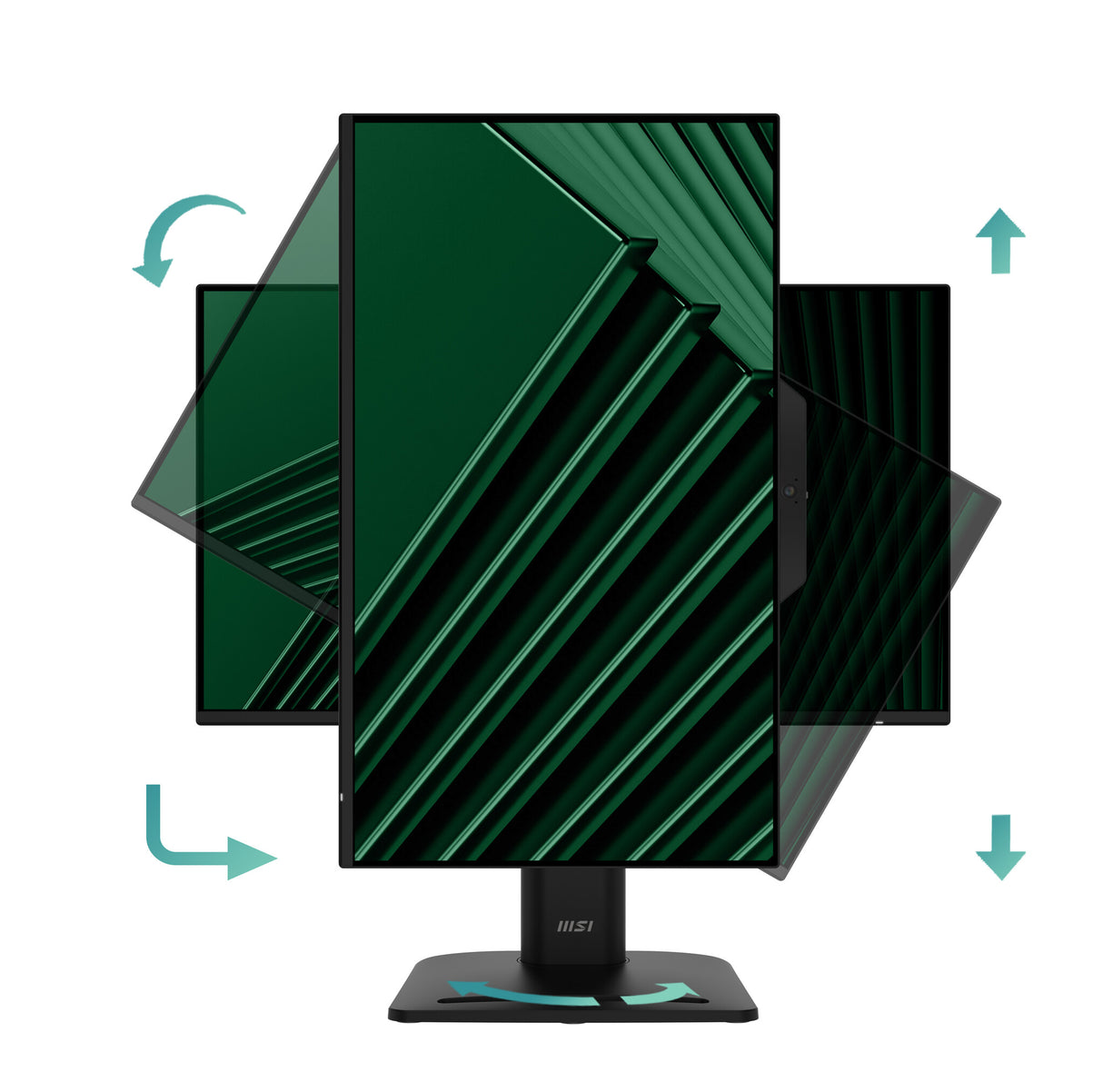 MSI Pro MP242PMG 23.8 Inch Monitor, FHD (1920 x 1080), 120Hz, IPS, 1ms, 1x HDMI 1.4b, 1x DP 1.2a, 1x D-Sub(VGA), 2xUSB 5Gbps Type-A, 1x USB 5Gbps Type-B, Built-in Speakers, Webcam, Anti-Glare, Anti-Flicker, Less Blue light, TÜV Certified, VESA, Kensington