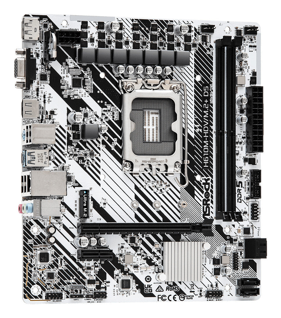 Asrock H610M-HDV/M.2+ D5 Intel H610 LGA 1700 micro ATX