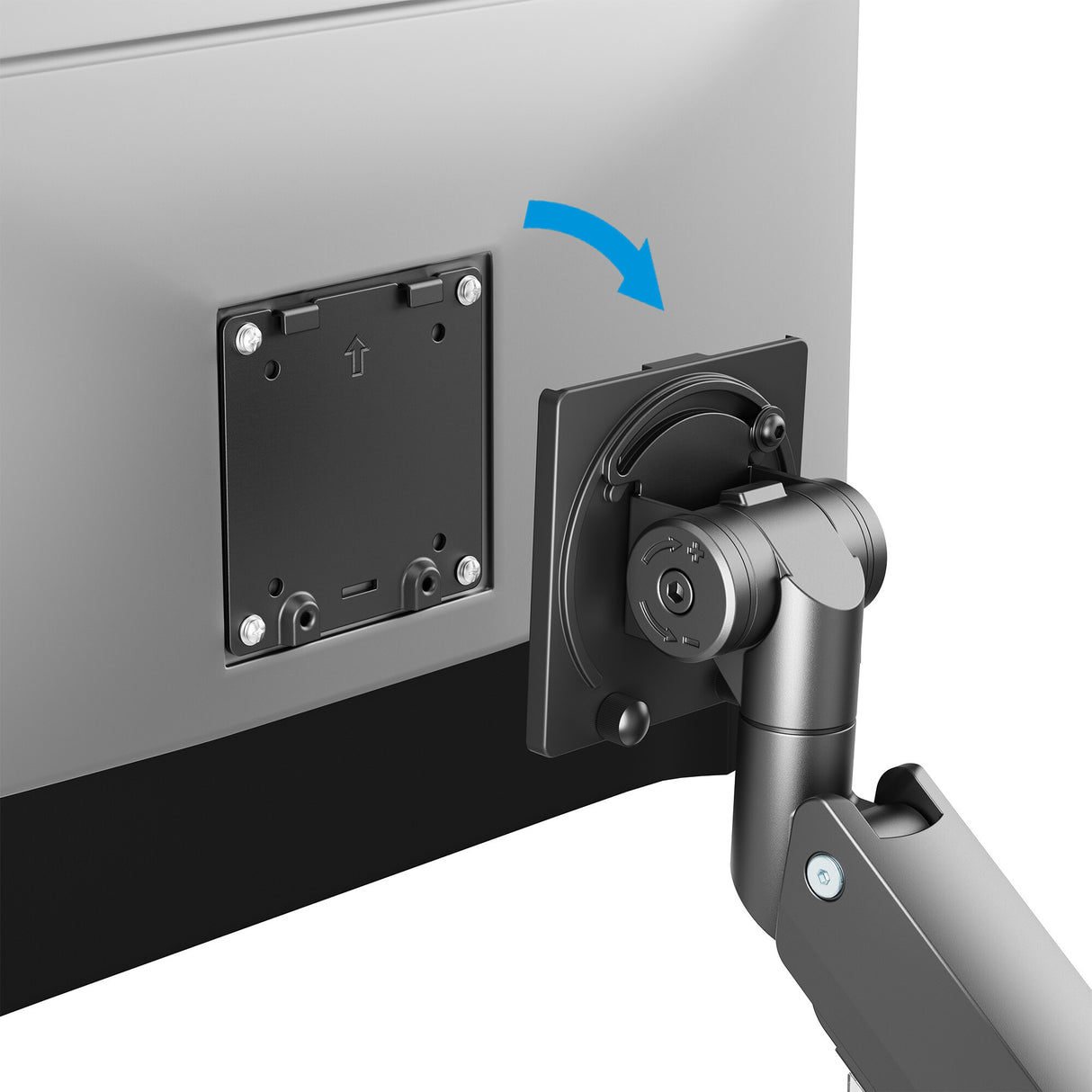 Manhattan Desk Mount for TV & Monitors (Full Motion Gas Spring), For screens 13" to 42", C-Clamp or Grommet Assembly,VESA compatibility: all between 75x75mm to 200x200mm - check the dimensions of the four mounting holes on back of screen to ensure it fits