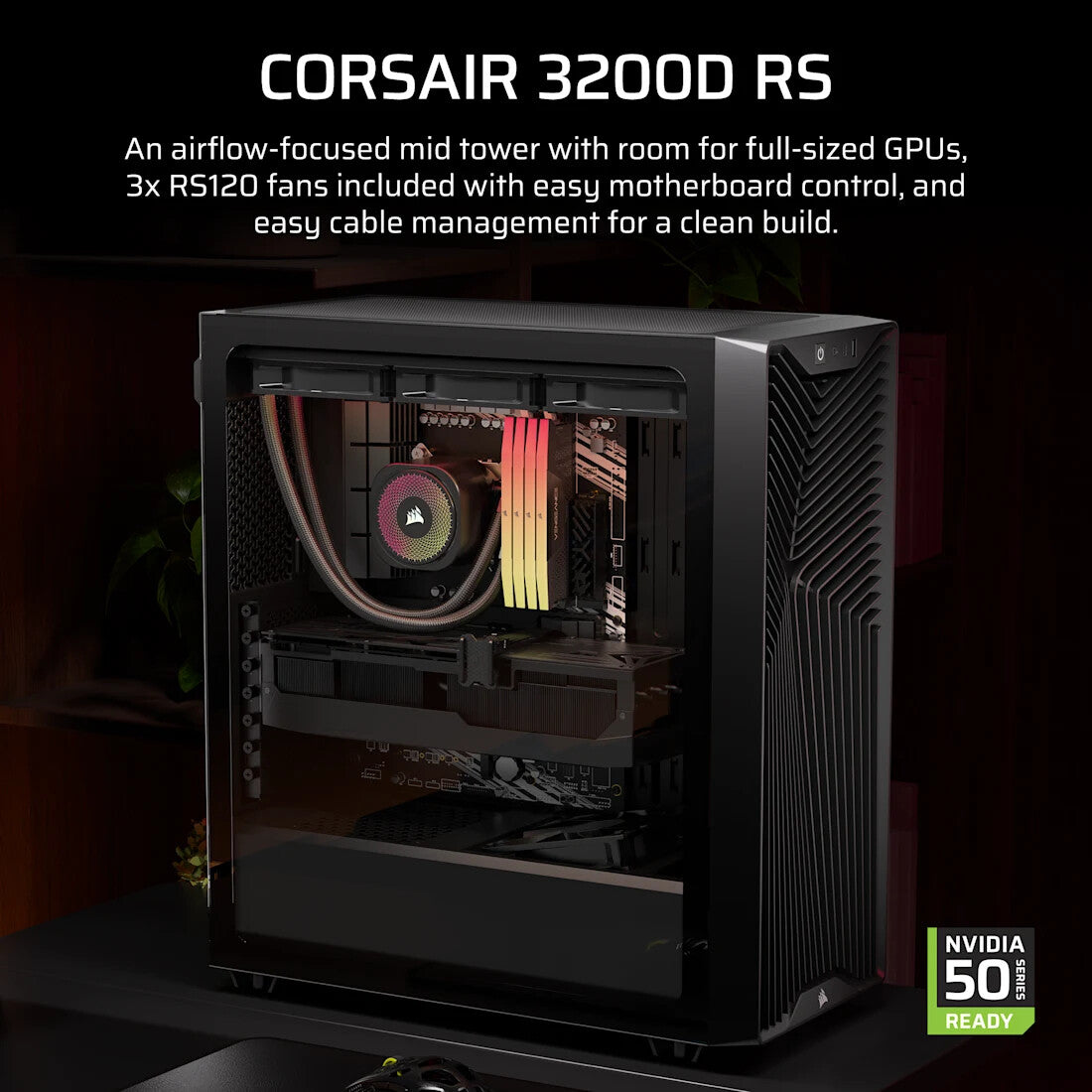 Corsair 3200D RS Midi Tower White