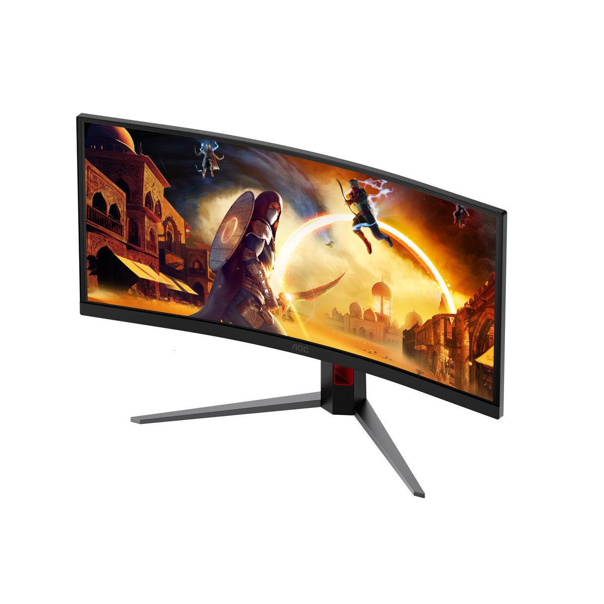 AOC G4 CU34G4CAP computer monitor 86.4 cm (34") 3440 x 1440 pixels UltraWide Quad HD LCD Black, Red