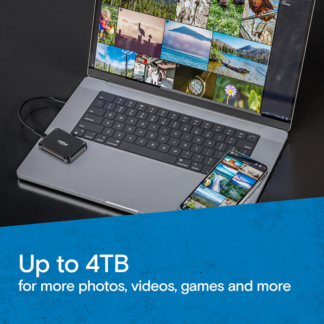 Crucial X9 4 TB USB Type-C 3.2 Gen 2 (3.1 Gen 2) Black