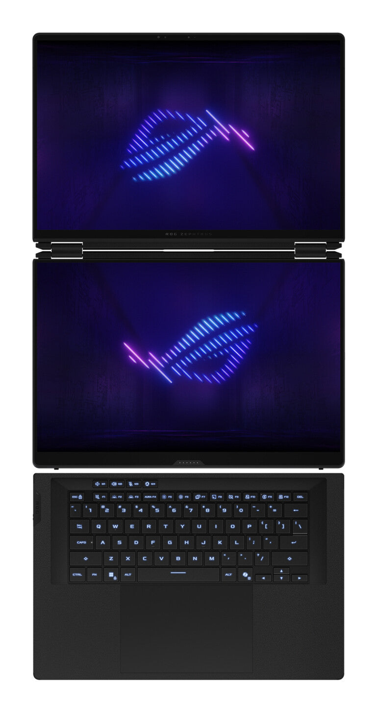ASUS ROG Zephyrus Duo GX651AX-SR051W Intel Core Ultra 9 386H Hybrid (2-in-1) 40.6 cm (16") Touchscreen 3K 64 GB LPDDR5x-SDRAM 2 TB SSD NVIDIA GeForce RTX 5090 Wi-Fi 7 (802.11be) Windows 11 Home Grey QWERTY UK English