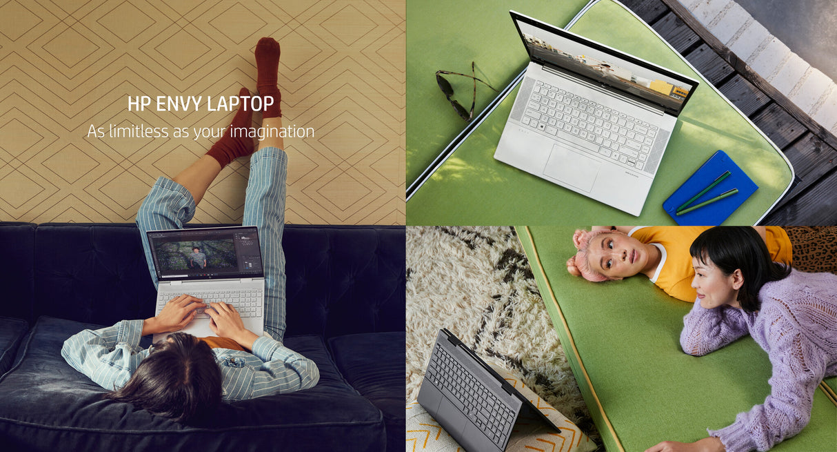HP ENVY x360 15-fh0001na AMD Ryzen™ 5 7530U Hybrid (2-in-1) 39.6 cm (15.6") Touchscreen Full HD 8 GB LPDDR4x-SDRAM 512 GB SSD Wi-Fi 6E (802.11ax) Windows 11 Home Black
