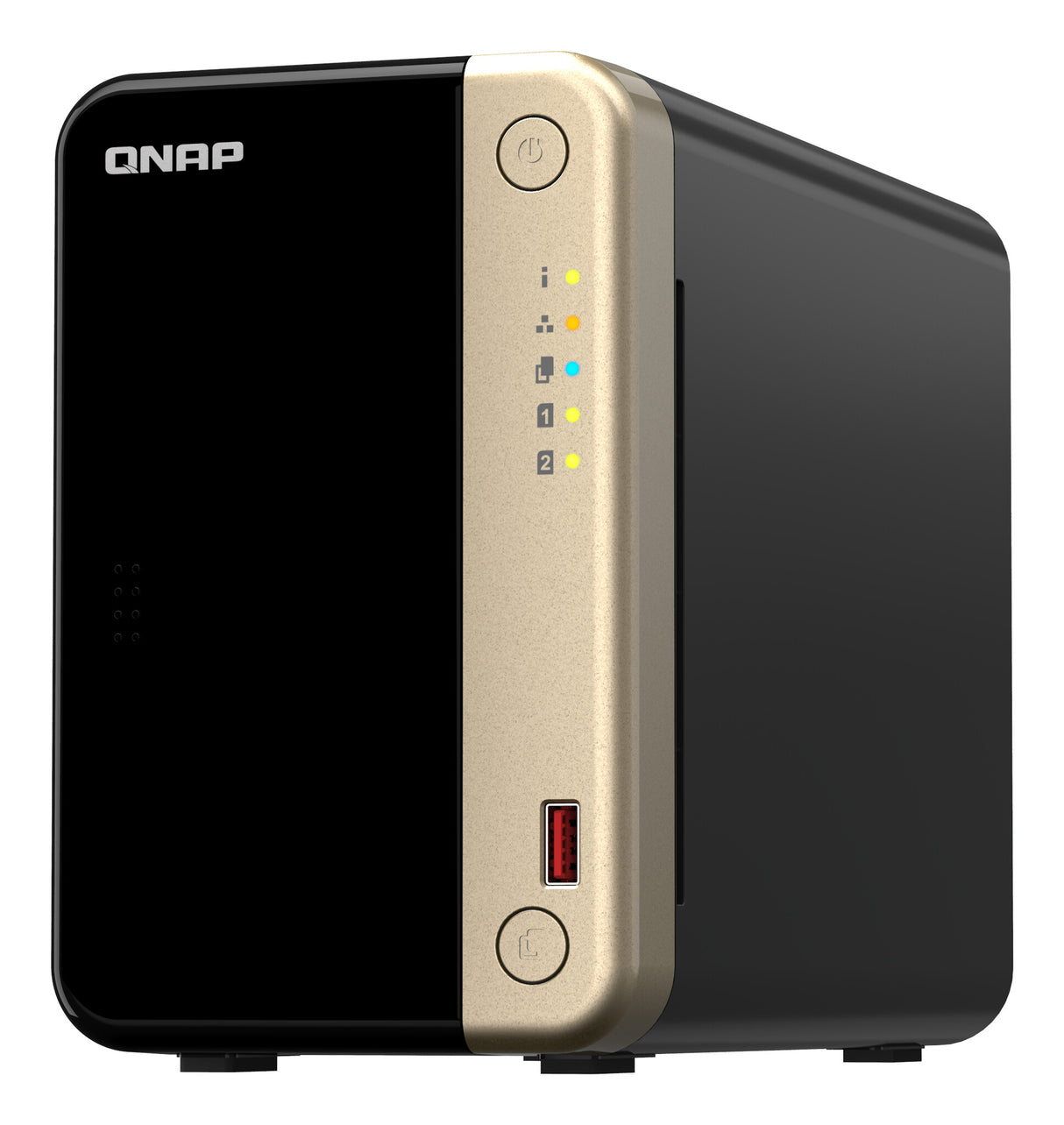 QNAP TS-264 NAS Tower Intel® Celeron® N5095 8 GB 8 TB HDD QNAP Turbo System Black, Gold