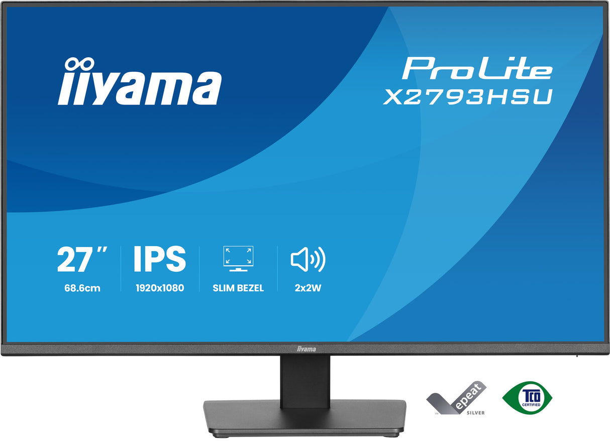 iiyama ProLite X2793HSU-B1 computer monitor 68.6 cm (27") 1920 x 1080 pixels Full HD LED Black