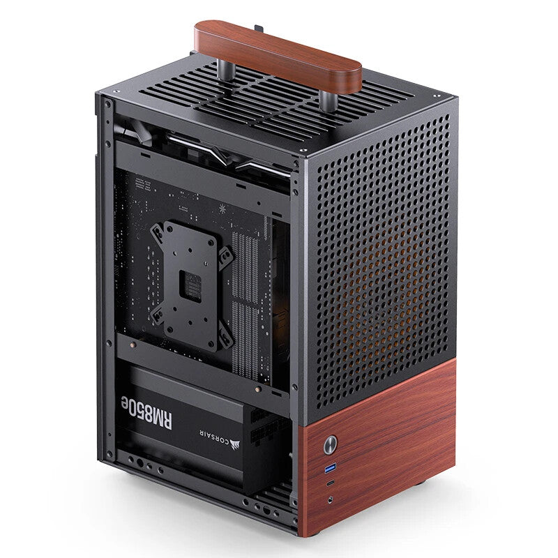 Jonsbo T6 Midi Tower Black, Wood