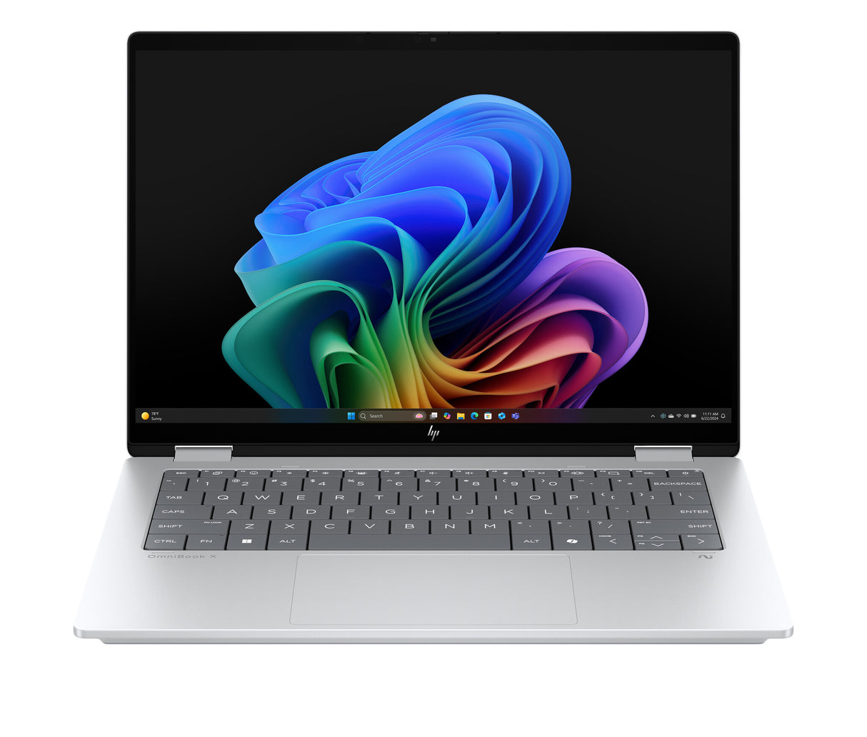 HP OmniBook X FlipNGAI 14-fm0001na Copilot+ PC Intel Core Ultra 7 256V Hybrid (2-in-1) 35.6 cm (14") Touchscreen 3K 16 GB LPDDR5x-SDRAM 1 TB SSD Wi-Fi 7 (802.11be) Windows 11 Home Silver