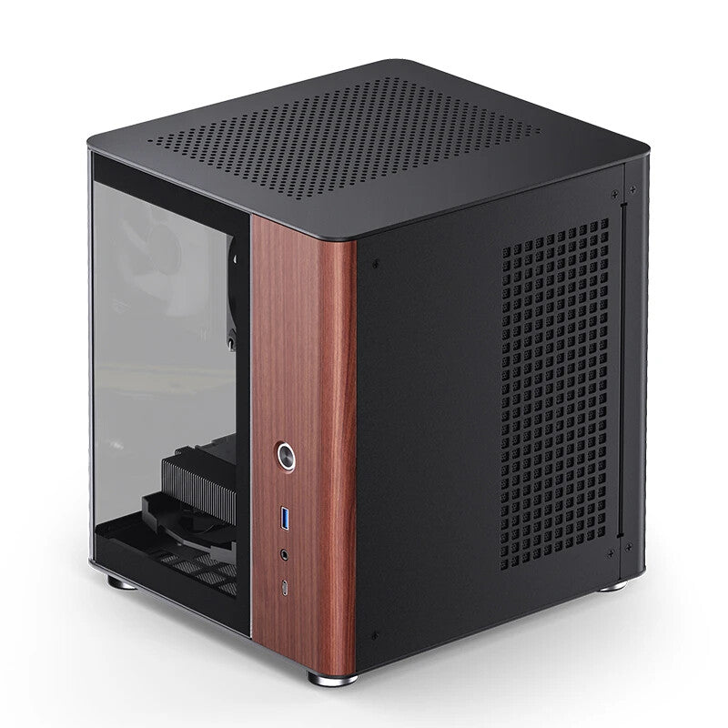 Jonsbo TK-0 BLACK computer case Black, Wood