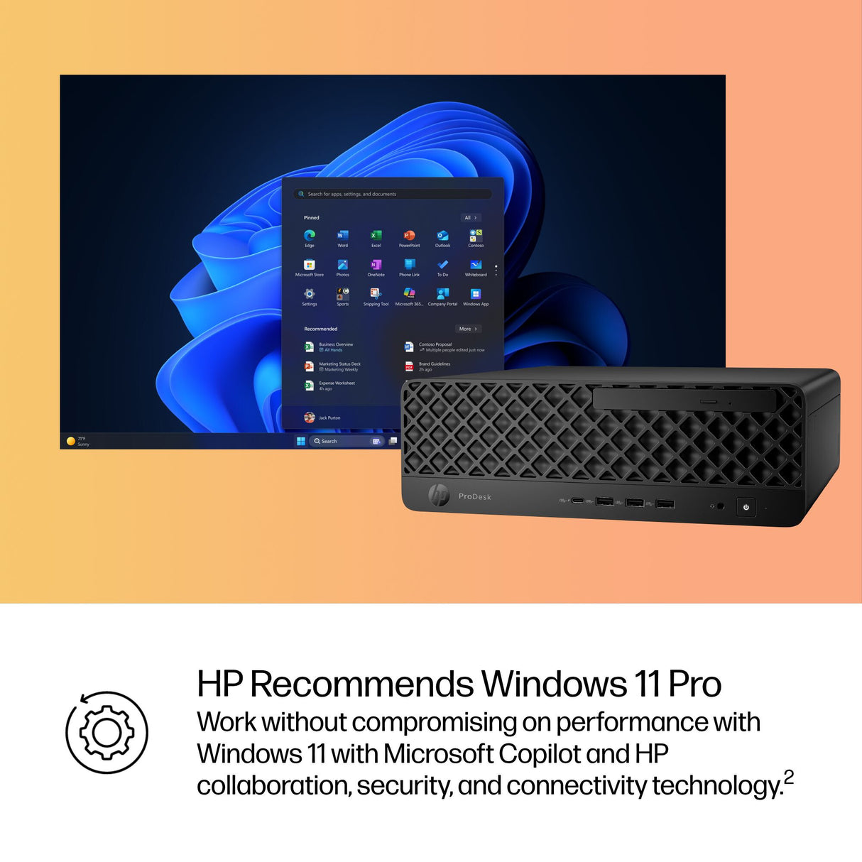 HP ProDesk 4 SFF G1i AI PC Intel Core Ultra 5 235 8 GB DDR5-SDRAM 256 GB SSD Windows 11 Pro Black