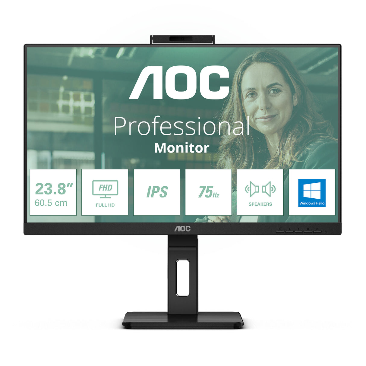 AOC 24P3CW computer monitor 60.5 cm (23.8") 1920 x 1080 pixels Full HD LED Black