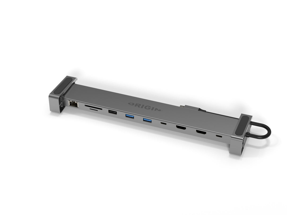 Origin Storage Travel Dock USB-C 4K 10in1 with Dual HDMI and 100w UK AC Adapter