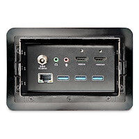 StarTech.com Conference Room Docking Station - Universal Laptop Dock - 4K HDMI, 60W Power Delivery, USB Hub, GbE, Audio - In-Table Connectivity Box For Huddle/Boardroom Collaboration Space