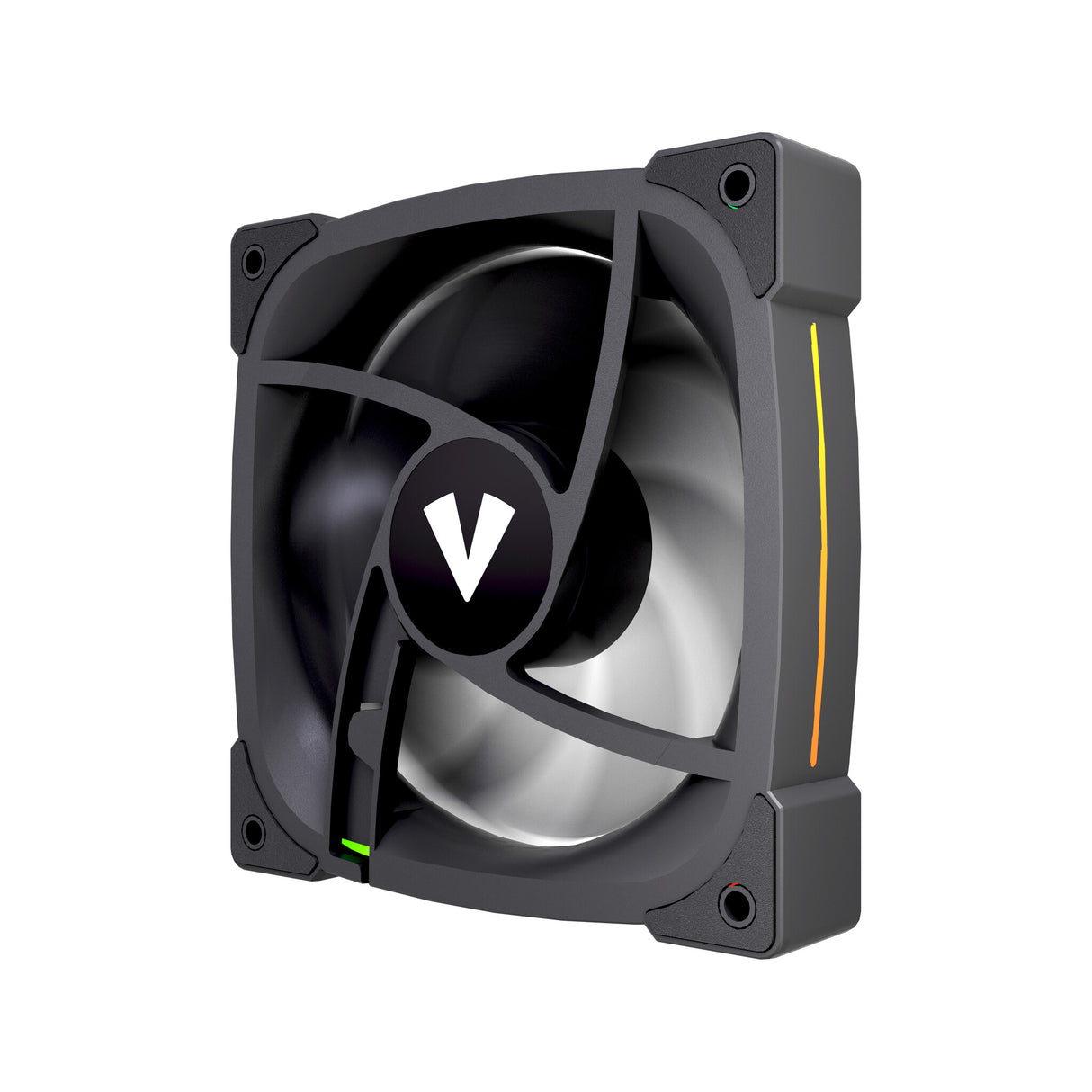 VIDA Stealth 120mm ARGB PWM Case Fan, Hydraulic Bearing, Outer Ring Lighting, 600-1500 RPM, Black Computer case 12 cm 80 pc(s)