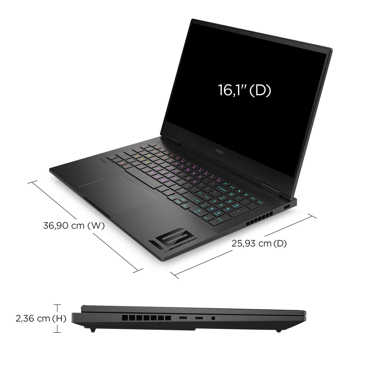 HP OMEN 16-wf1002na Intel® Core™ i7 i7-14700HX Laptop 40.9 cm (16.1") Full HD 16 GB DDR5-SDRAM 1 TB SSD NVIDIA GeForce RTX 4060 Wi-Fi 6E (802.11ax) Windows 11 Home Black