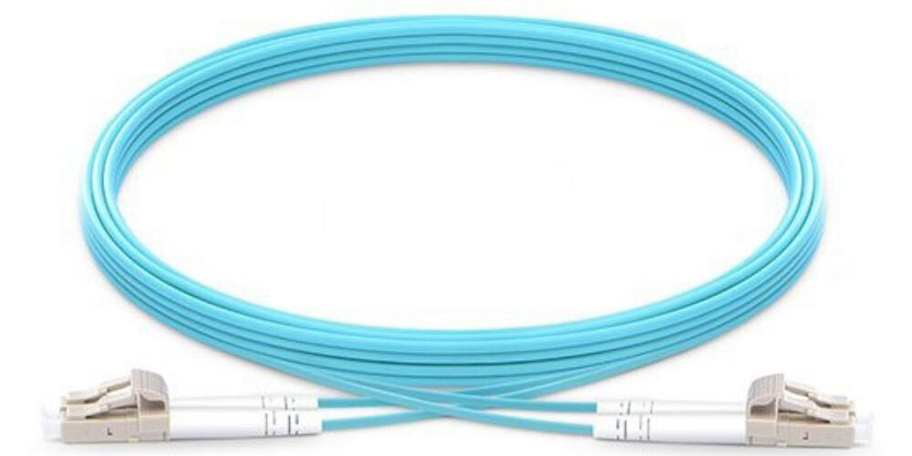 Origin Storage LC-LC OM4 Fibre Optic Cable Multimode Duplex Aqua 2m
