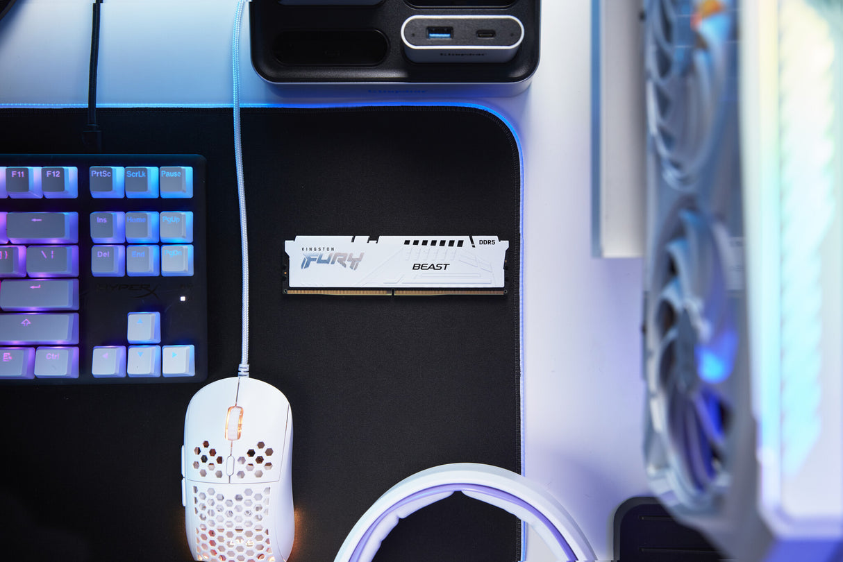 Kingston Technology FURY Beast 64GB 6400MT/s DDR5 CL32 DIMM (Kit of 2) White EXPO