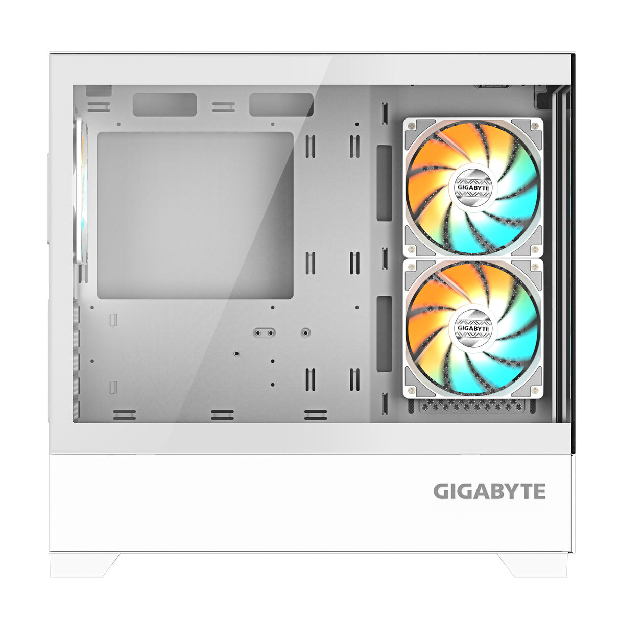 GIGABYTE C201 PANORAMIC ICE PC Case - Mid Tower, m-ATX, 360mm radiator support, 3 Pre-installed Fans, USB 3.0, Support RGB Fusion