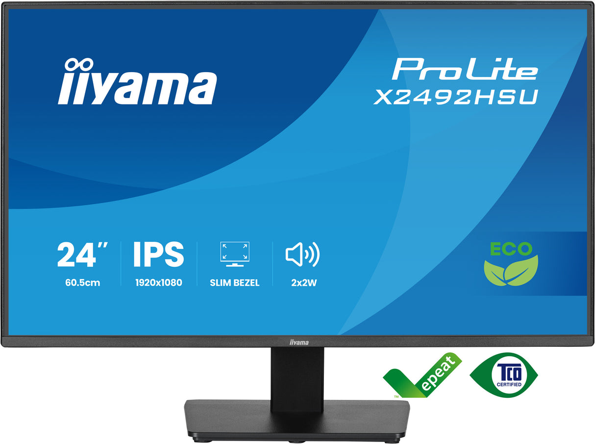 iiyama ProLite X2492HSU-B1 computer monitor 60.5 cm (23.8") 1920 x 1080 pixels Full HD LED Black