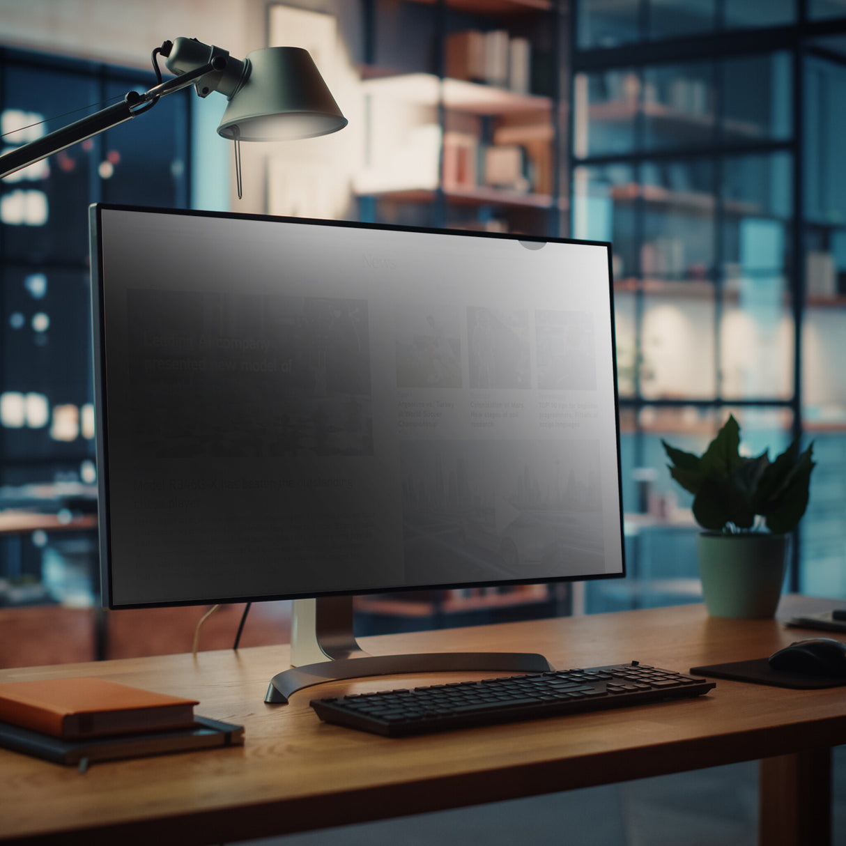 StarTech.com Monitor Privacy Screen for 24" Display - Computer Screen Security Filter - Blue Light Reducing Screen Protector Film - 16:10 Widescreen - Matte/Glossy - +/-30 Degree - TAA