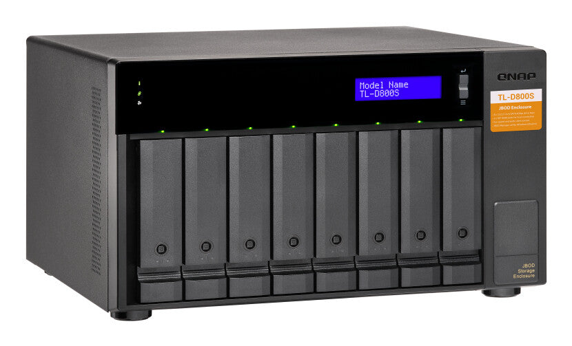 QNAP TL-D800S storage drive enclosure HDD/SSD enclosure Black, Grey 2.5/3.5"