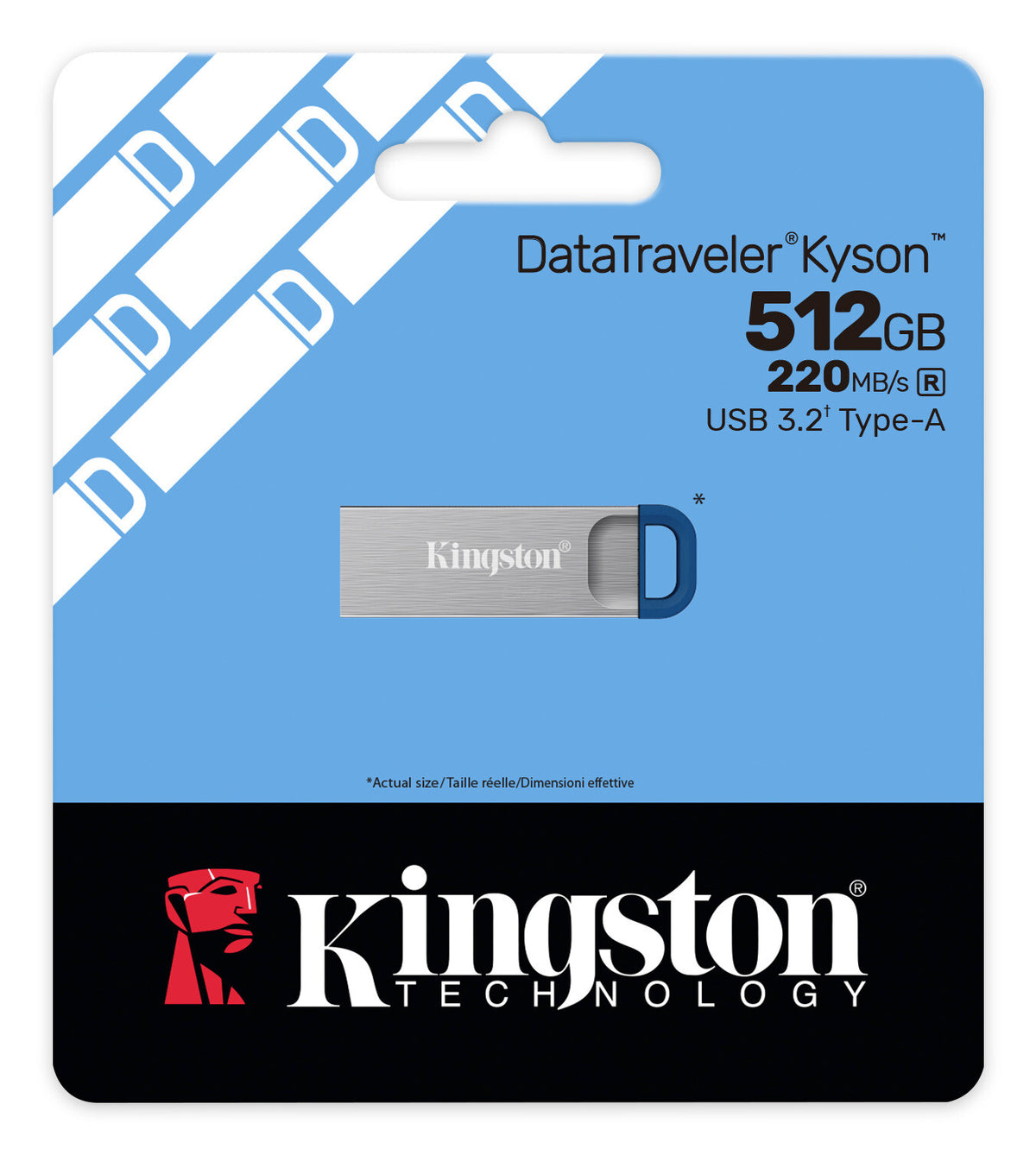 Kingston Technology DataTraveler 512GB Kyson 220MB/s Metal USB 3.2 Gen 1
