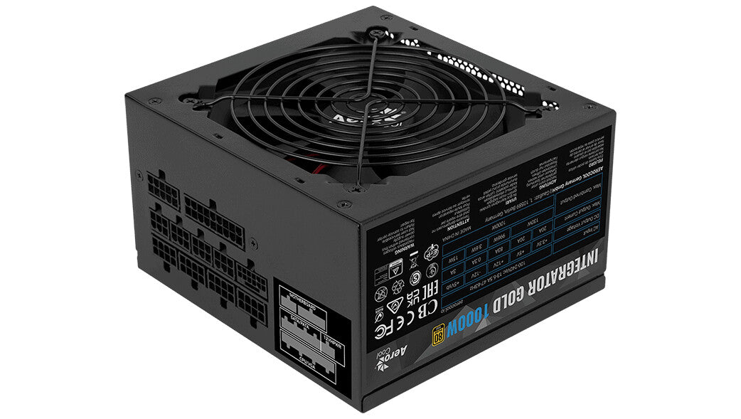 Aerocool Integrator Gold 1000W power supply unit 20+4 pin ATX ATX Black
