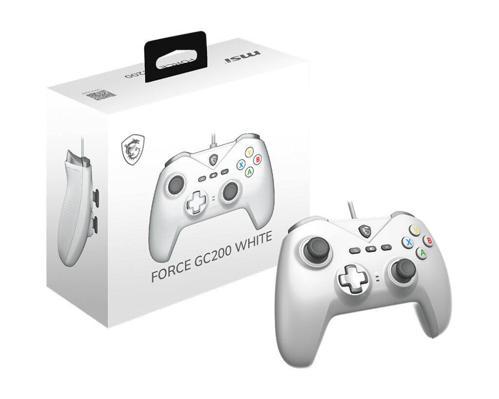 MSI FORCE GC200 WHITE Gaming Controller USB Gamepad Analogue / Digital Android, PC
