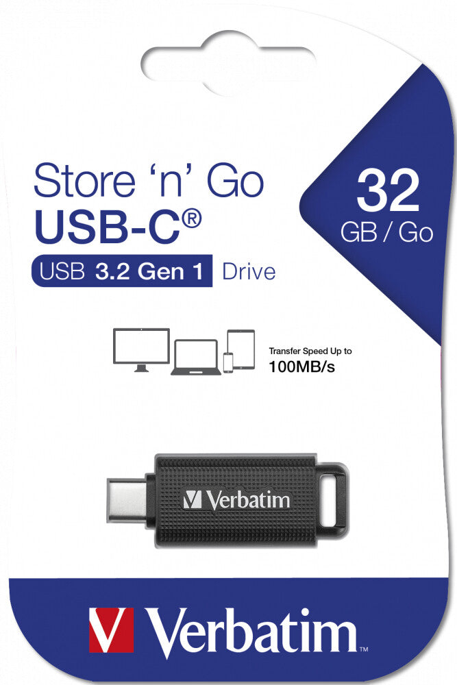 Verbatim Store 'n' Go USB flash drive 64 GB USB Type-C 3.2 Gen 1 (3.1 Gen 1) Black