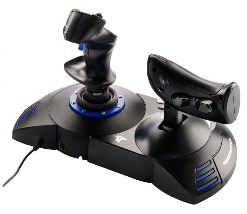 Thrustmaster T.Flight Hotas 4 Black, Blue USB Joystick Digital PC, PlayStation 4, PlayStation 5