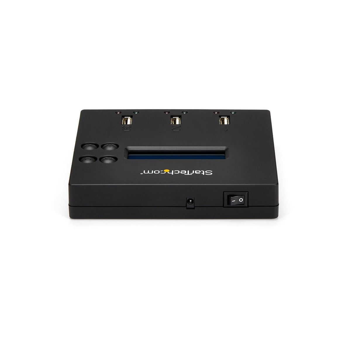 StarTech.com Standalone 1 to 2 USB Thumb Drive Duplicator and Eraser, Multiple USB Flash Drive Copier, System and File and Whole-Drive Copy at 1.5 GB/min, Single and 3-Pass Erase, LCD Display - TAA