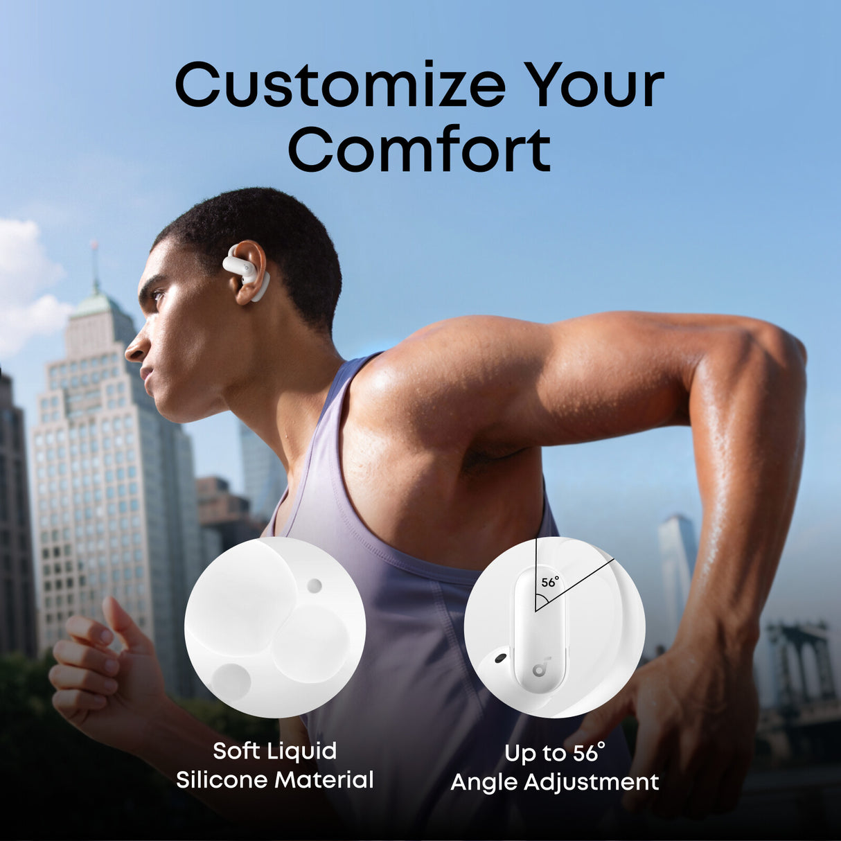 Soundcore AeroFit 2 Pro 2-in-1 Hybrid Earbuds, White