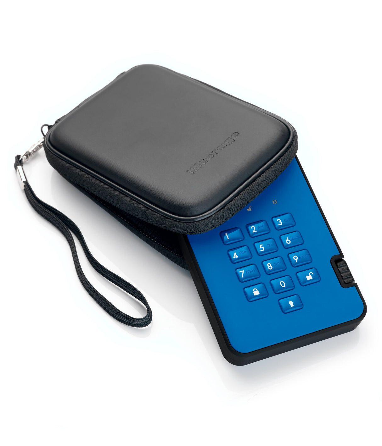 iStorage diskAshur² SSD 2TB Blue | Secure Portable Solid State Drive |AES-XTS 256-bit Hardware Encryption | PIN protected | OS & Platform Independent | TAA Compliant |Brute force hack defence | Dust/Water Resistant