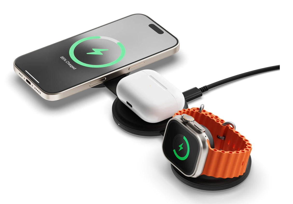 Satechi OntheGo 3-in-1 Headset, Smartphone, Smartwatch Black USB Wireless charging Fast charging Indoor