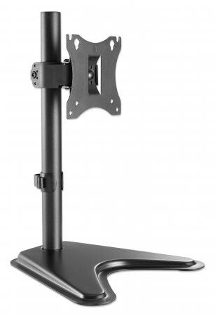 Manhattan Desk Mount for TV & Monitors, Stand Assembly, Tilt/Swivel/Rotation, For screens 10" to 27", VESA compatability: 75x75 and 100x100mm - check the dimensions of the four mounting holes on back of screen to ensure it fits, Max 7kg, Black, Bracket