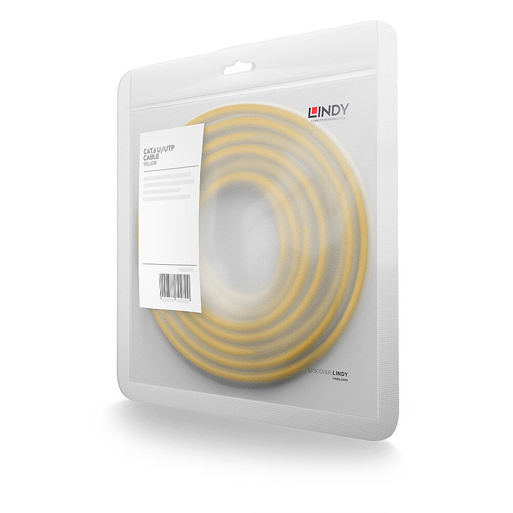 Lindy 5m Cat.6 U/UTP Network Cable, Yellow
