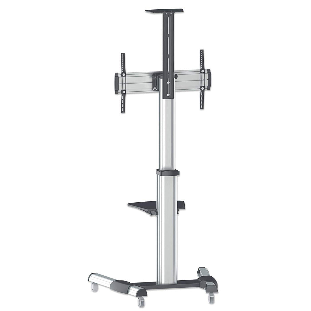 Manhattan Trolley Mount Stand for TV & Monitors, For screens 37" to 65", VESA compatability: all between 200x200 to 600x400mm - check the dimensions of the four mounting holes on back of screen to ensure it fits, Max 50kg, Silver, LFD, Bracket, Lifetime W