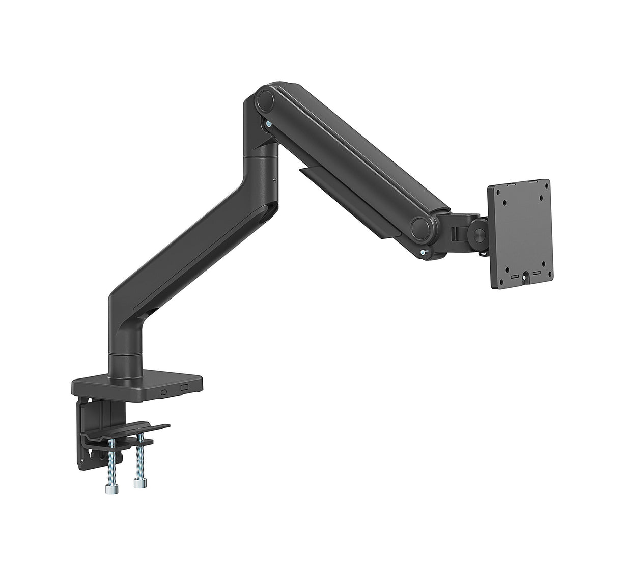 Manhattan Desk Mount for TV & Monitors (Full Motion Spring),For screens 13" to 42",C-Clamp or Grommet Assembly,VESA compatability:all between 75x75mm and 200x200mm -check the dimensions of the four mounting holes on back of screen to ensure it fits,Max 20