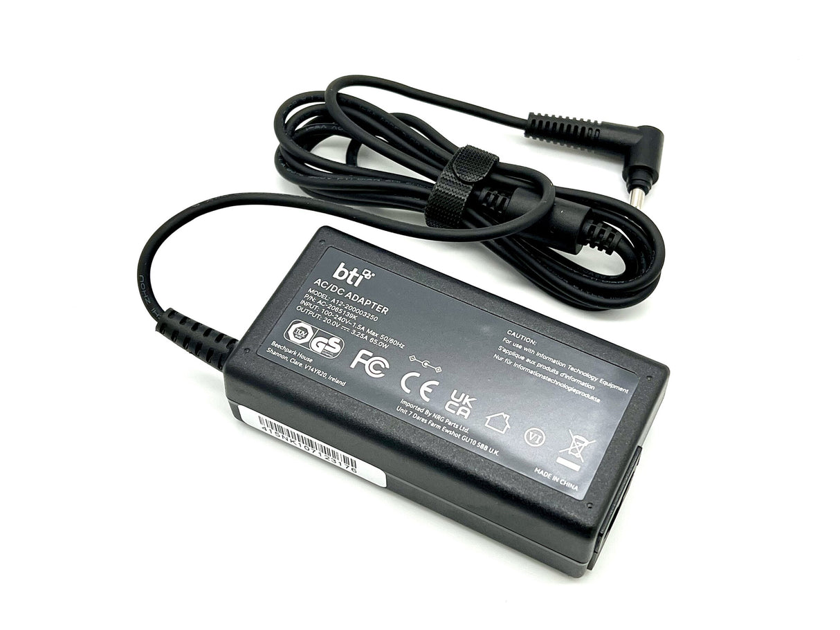 BTI 01FR110 compatible charger with Lenovo 4.0mm x 1.7mm tip incl. UK power cable