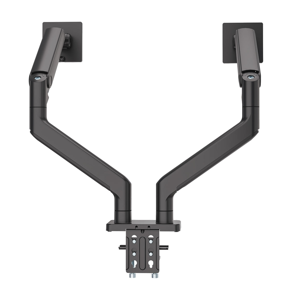 Manhattan Dual Desk Mount for TV & Monitor Mounts (Full Motion Spring), For screens 13" to 45", Clamp or Grommet Assembly, VESA compatability: 75x75 and 100x100mm - check the dimensions of the four mounting holes on back of screen to ensure it fits, Max 2
