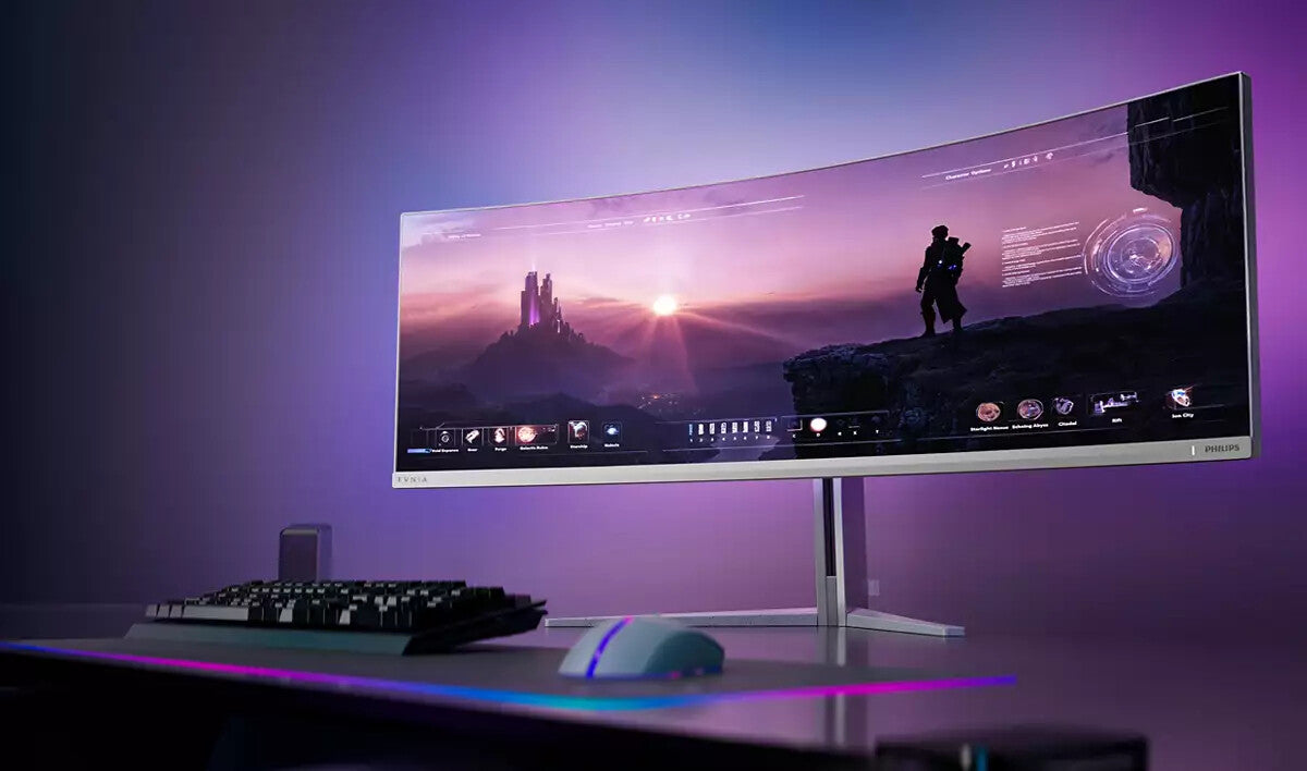 Philips Evnia 8000 49M2C8900/00 computer monitor 124.2 cm (48.9") 5120 x 1440 pixels Dual QHD QD-OLED White