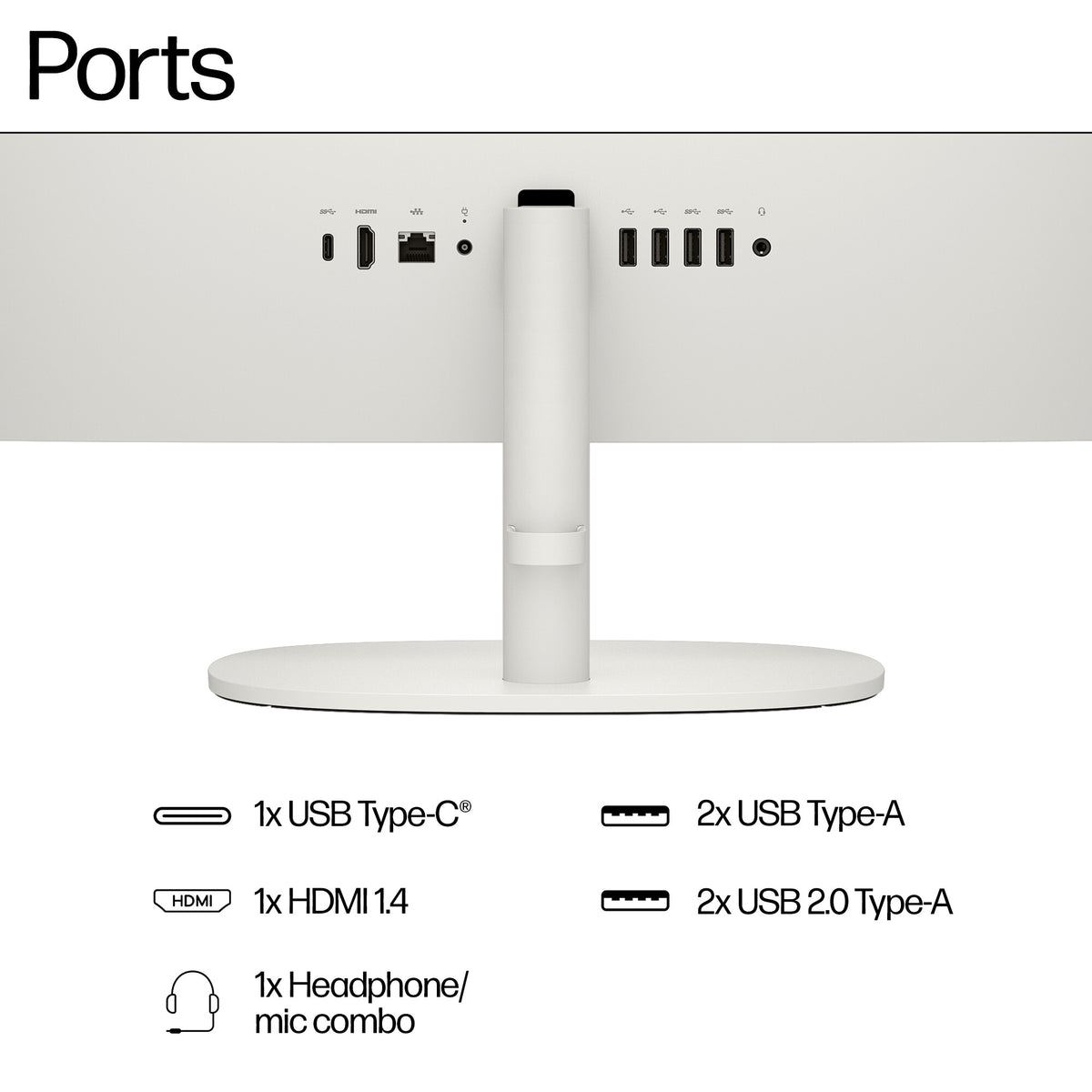 HP 22 -dg0007na Intel® Celeron® N100 54.5 cm (21.4") 1920 x 1080 pixels All-in-One PC 8 GB DDR5-SDRAM 128 GB Flash Windows 11 Home in S mode Wi-Fi 6 (802.11ax) White